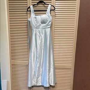Elegant White Satin Dress